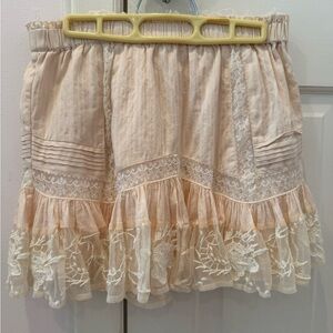 LoveShackFancy
Embroidered Accent Mini Skirt